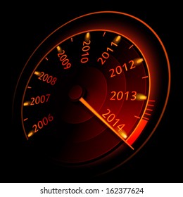 Speedometer 2014. Vector illustration