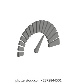 Speedometer 3d isometric icon. Vector illustration. EPS 10.