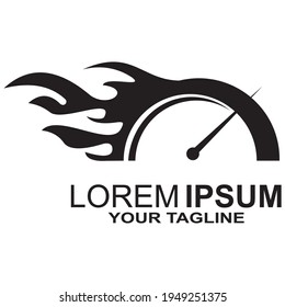 plantilla de diseño de logotipo abstracto de velocímetro
