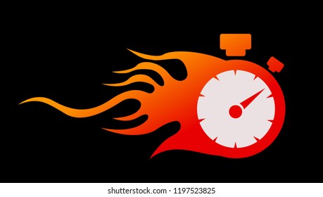 speedometer. abstract symbol of speed