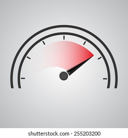 speedometer. abstract symbol of speed. template logo design. vector. eps10