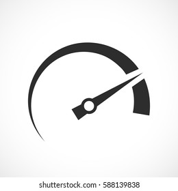 Speedometer arrow vector eps icon illustration on white background