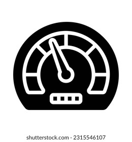 Ilustración del logotipo del icono plano automotor Speedometer. Conjunto de iconos de automoción. Adecuado Para Diseño Web, Logotipo, Aplicación.