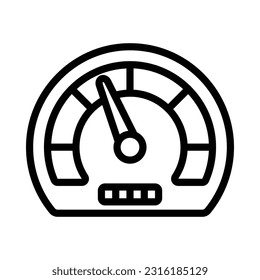 Ilustración del logotipo del icono plano automotor Speedometer. Conjunto de iconos de automoción. Adecuado Para Diseño Web, Logotipo, Aplicación.
