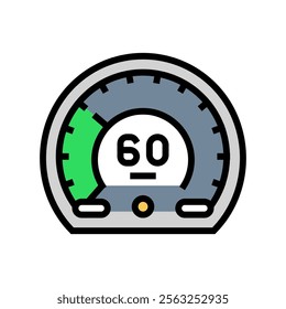 speedometer autonomous vehicle color icon vector. speedometer autonomous vehicle sign. isolated symbol illustration