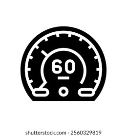 speedometer autonomous vehicle glyph icon vector. speedometer autonomous vehicle sign. isolated symbol illustration