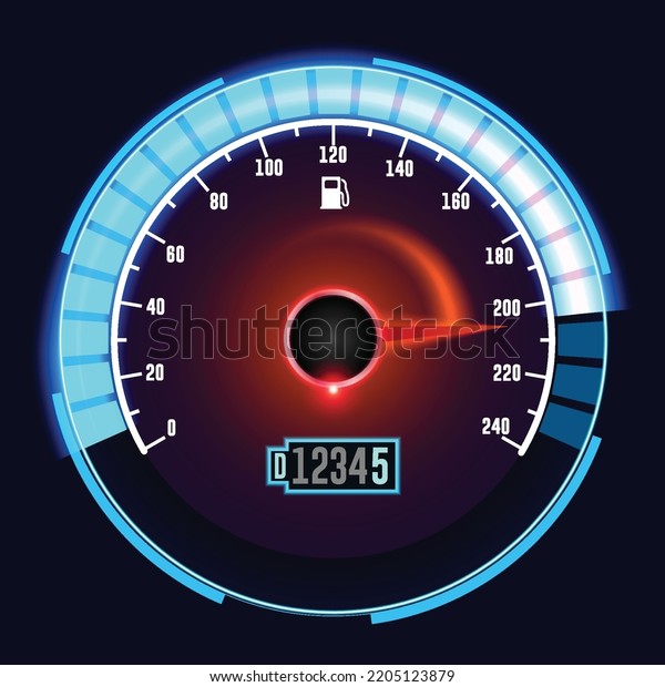 Speedometer Bar with Dazzling Blue Light and\
Attractive Design