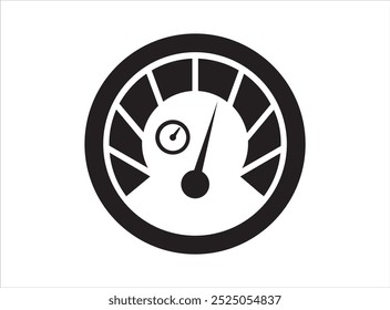 speedometer or barometer icon isolated white illustration