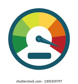 Speedometer basic vector. color speedometer icon. Speedometer or general indicators with needles - Vector