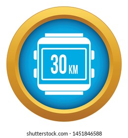 Speedometer bike icon blue vector isolated on white background for any design