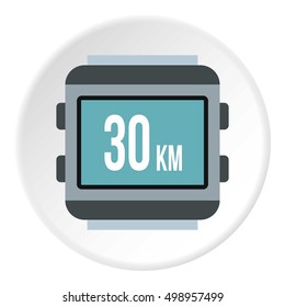 Speedometer for bike icon. Flat illustration of speedometer for bike vector icon for web