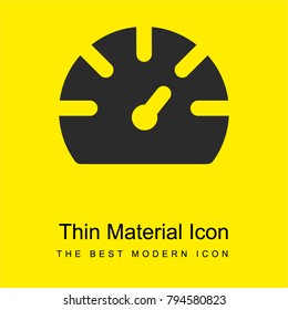 Speedometer bright yellow material minimal icon or logo design