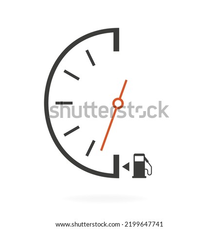 Speedometer by the amount of fuel. Vector illustration