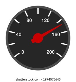 Speedometer Or Car Dashboard Speed Guage In Vector Icon