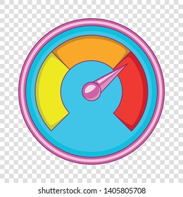 Speedometer for car icon. Cartoon illustration of speedometer vector icon for web design