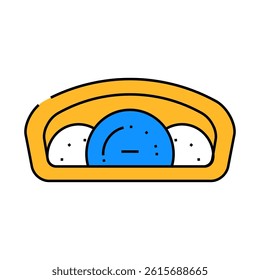 speedometer car line icon vector. speedometer car sign. isolated symbol illustration