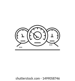 Speedometer car service measuring icon. Element of automobile icon on white back