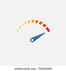 Speedometer car speed recorder for transport and racing vector icon