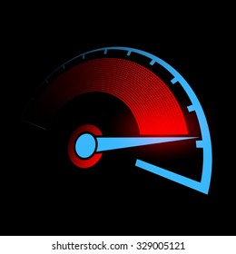 Speedometer Of The Car. Stock Vector Illustration.