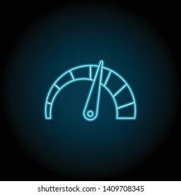 speedometer chart neon icon. Simple thin line, outline vector of charts and diagrams icons for UI and UX, website or mobile application