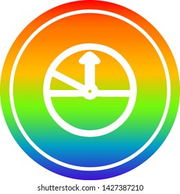 speedometer circular icon with rainbow gradient finish