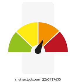 Speedometer color, great design for any purposes. Infographics business concept. Vector illustration.