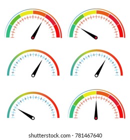 Speedometer colorful icon flat design element