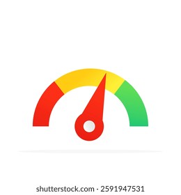 speedometer dashboard icon speed sign, colored flat vector. modern and minimalist design