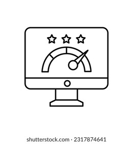Speedometer Dashboard  Outline Vector Icon that can easily edit or modify 


