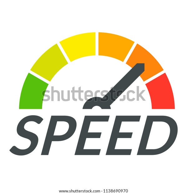 Speedometer design logo. Flat illustration\
of speedometer design vector logo for web\
design