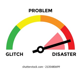 speedometer disaster concept, vector illustration