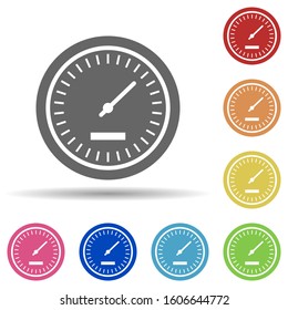 Speedometer, efficiency in multi color style icon. Simple glyph, flat vector of business icons for ui and ux, website or mobile application
