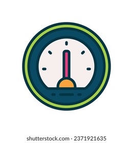 speedometer filled color icon. vector icon for your website, mobile, presentation, and logo design.