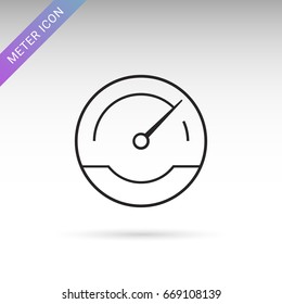 Speedometer flat design vector icon
