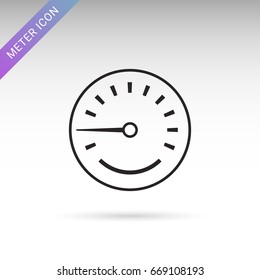 Speedometer flat design vector icon