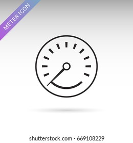 Speedometer flat design vector icon