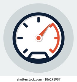 Speedometer flat icon