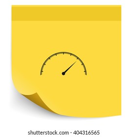 Speedometer flat icon.