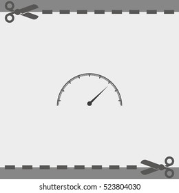 Speedometer flat icon.