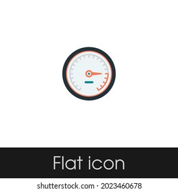 Speedometer Flat icon Design Isolated White Background, Eps 10