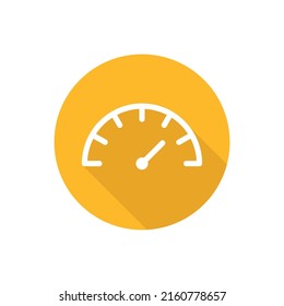 Speedometer flat icon with shadow