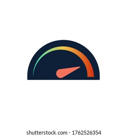 Speedometer flat, speedometer icon, vector illustration isolated on white background