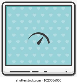 Speedometer flat vector icon.
