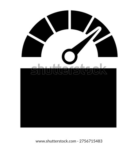 Speedometer gauge displaying a moderate speed level with a white pointer.