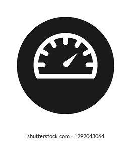 Speedometer gauge icon vector illustration design isolated on flat black round button