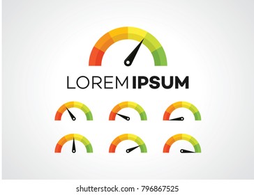 Speedometer Gauge Logo Template Design Vector, Emblem, Design Concept, Creative Symbol, Icon
