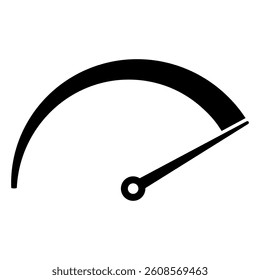 Speedometer Gauge Pointing High Indicating Fast Speed or High Performance