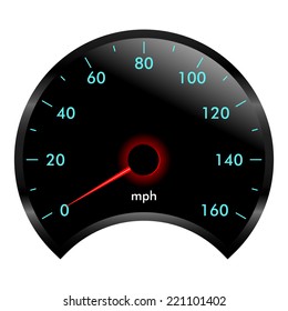 Speedometer gauge. Vector illustration.