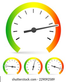 Speedometer or general gauge, dial template for measuring, comparison concepts. Vector icon. svg