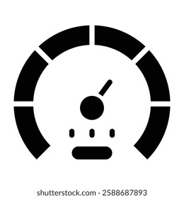 Speedometer Glyph Icon Design For Personal And Commercial Use